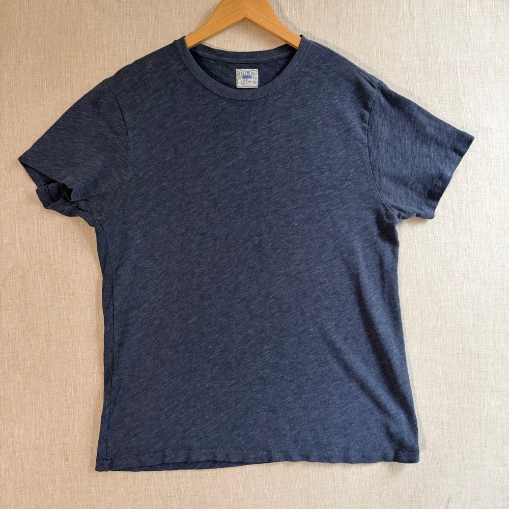 J.Crew Heavyweight Jersey T-Shirt Blue 100% Cotton Slub Workwear Style